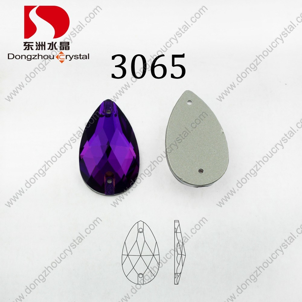 New Style Drop Amethyst Crystal Decorative Clothing Stones