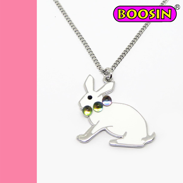 Unique Design Rabbit Necklace / Animal Silver Necklace Wholesale