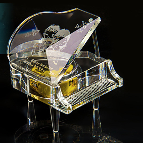Wedding Gifts Transparent Crystal Piano (KS29052)