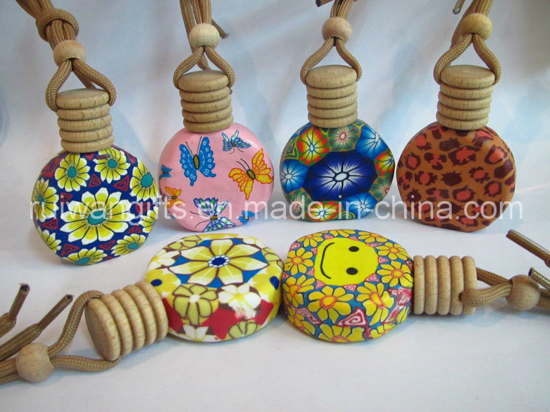 Colorful Polymer Clay Car Perfume Bottle