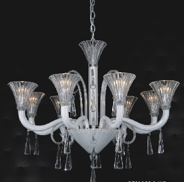 White Graceful Glass Pendant Lights Chandelier (81066-8)