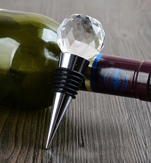 K9 Transparent Clear Crystal Glass Wine Bottle Stopper