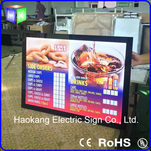 Aluminum Picture Frame Sign for Fast Food Menu Board