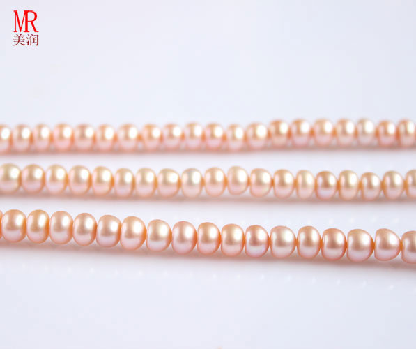 10-11mm Pink Freshwater Pearl Strand, Strong Luster (ES127)
