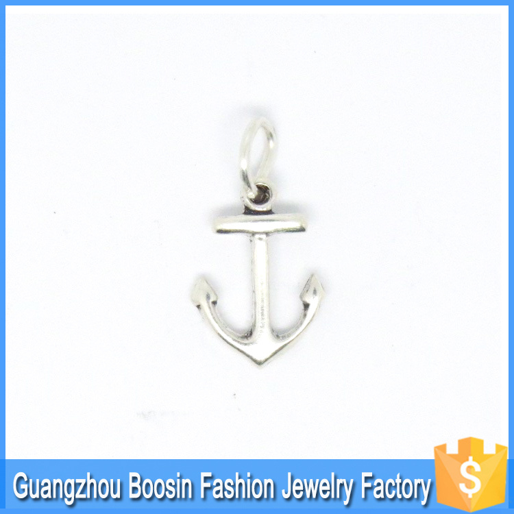 Guangzhou Factory 925 Sterling Silver Anchor Charm Jewelry Wholesale