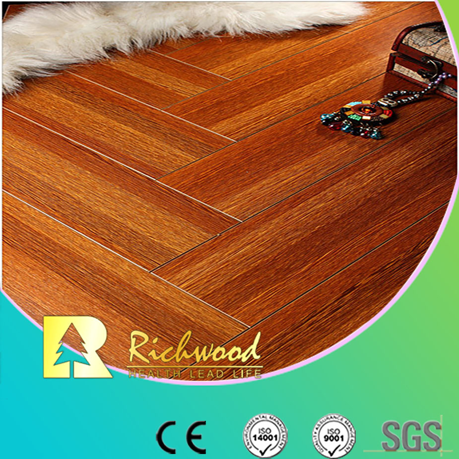 Commercial 12.3mm AC4 Crystal Cherry Sound Absorbing Laminated Floor