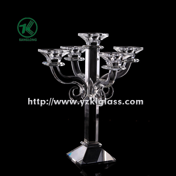 Crystal Candle Holder for Wedding Decoration with 5 Posts by BV. SGS