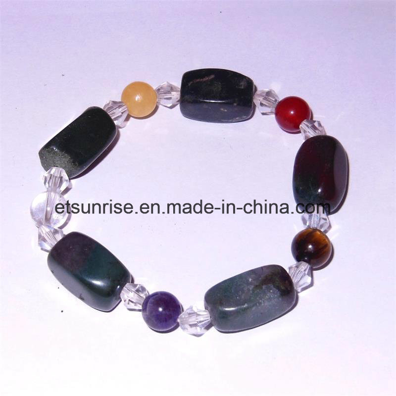 Semi Precious Stone Fashion Natural Crystal Agate Charming Bracelet