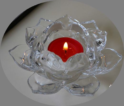 Lotus Flower Crystal Candle Holder