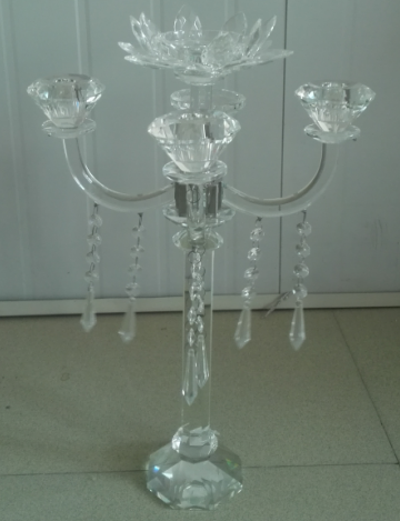 Crystal Candle Holder for Home Decoration with Five Posters