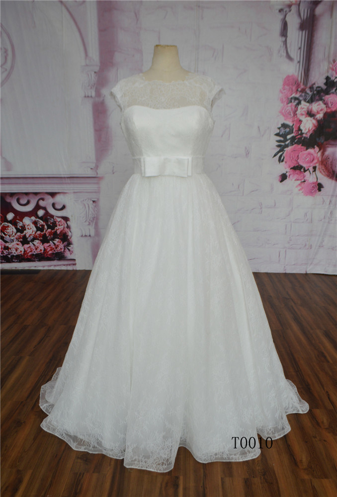 Elegant Light Lace Wedding Dress A-Line