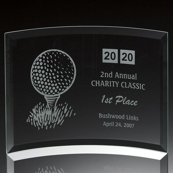 Jade Glass Golf Contour Award (#80021, #80022, #80023)