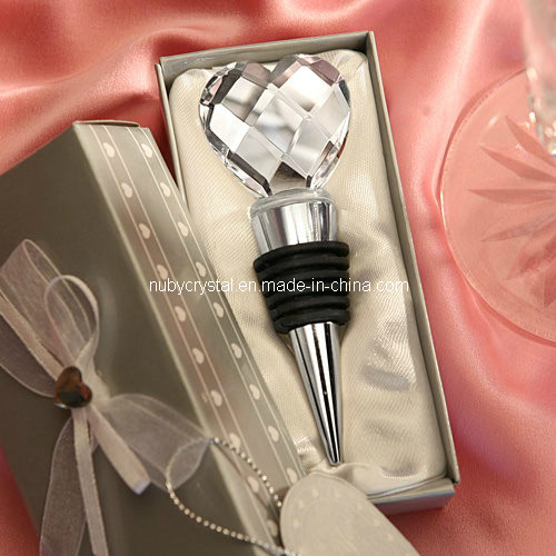 Wedding Favors Crystal Heart Bottle Stopper