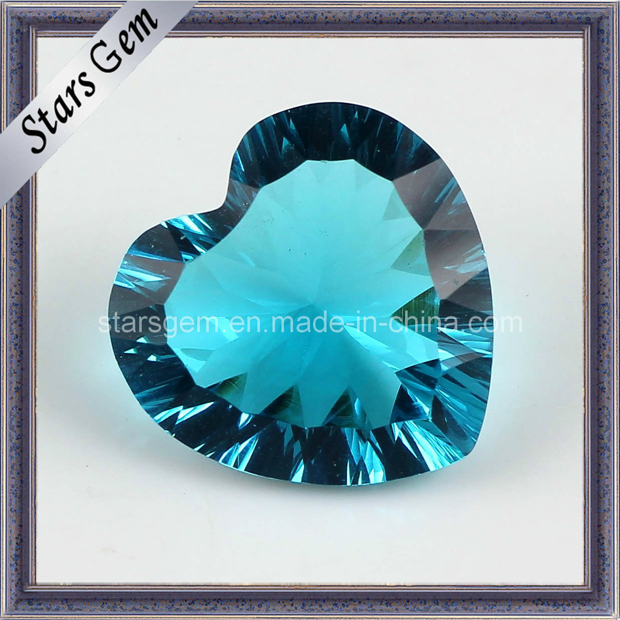 Heart Shape Millennium Cut Glass for Jewelry