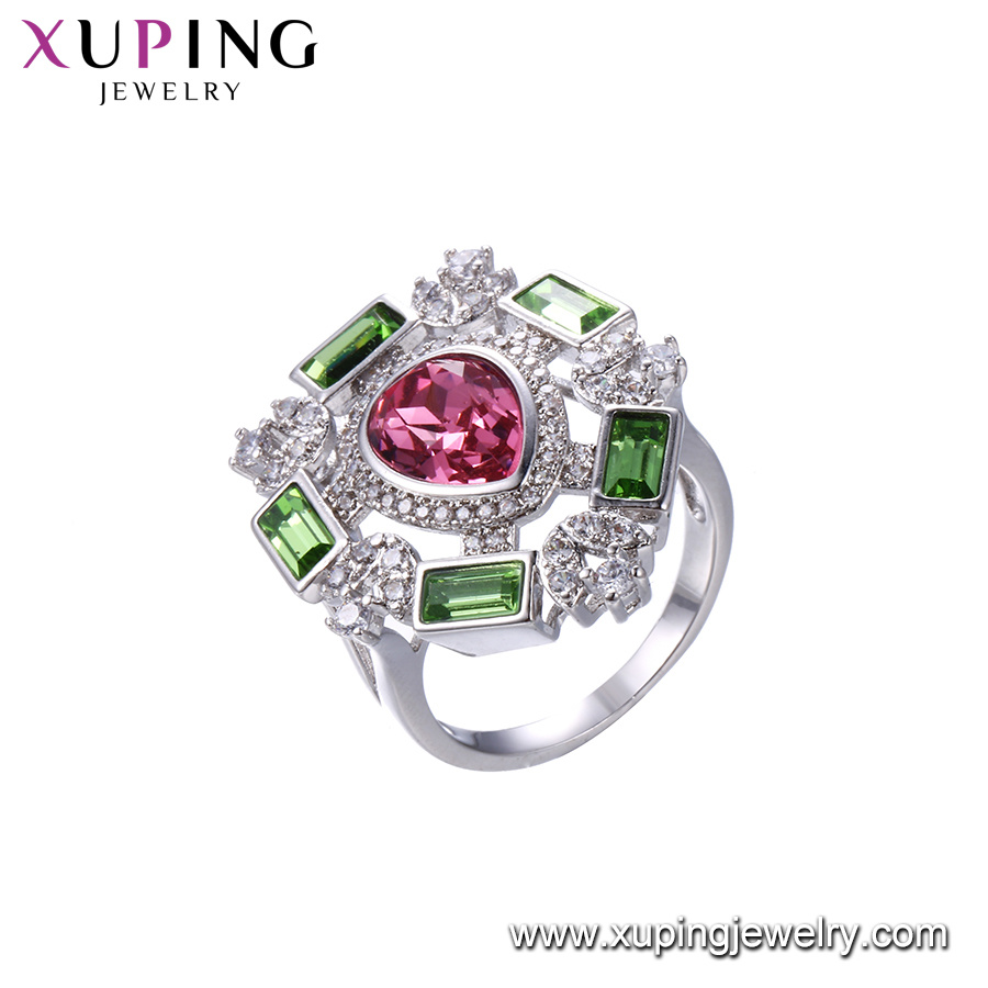 Xuping Wholesale Luxury Jewelry Saudi Arabia Engagement Ring Crystals From Swarovski