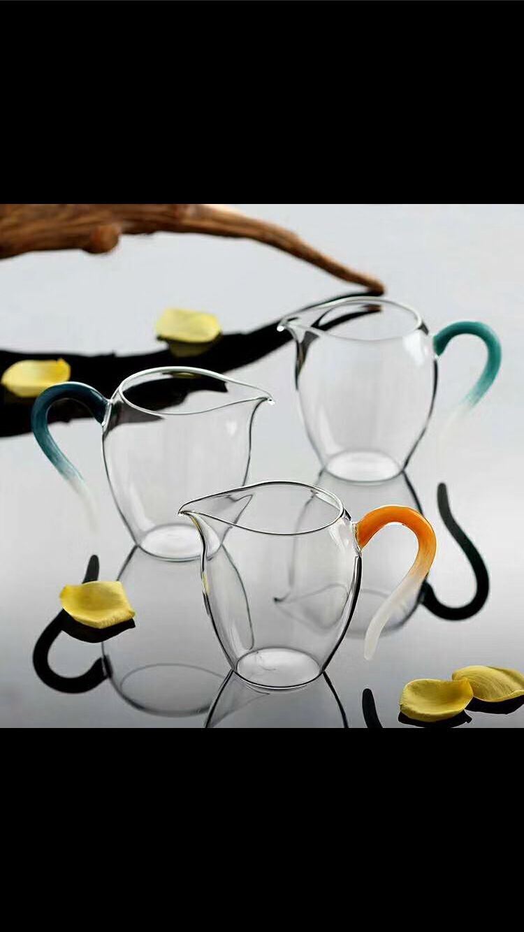 Pyrex Glass Handmade Colored Tea Cup