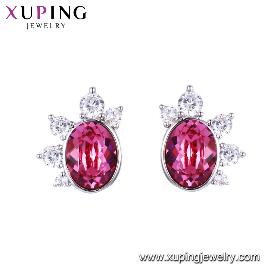 Xuping Charming Jewelry Designs Crystals From Swarovski Women Fancy Studs Earring