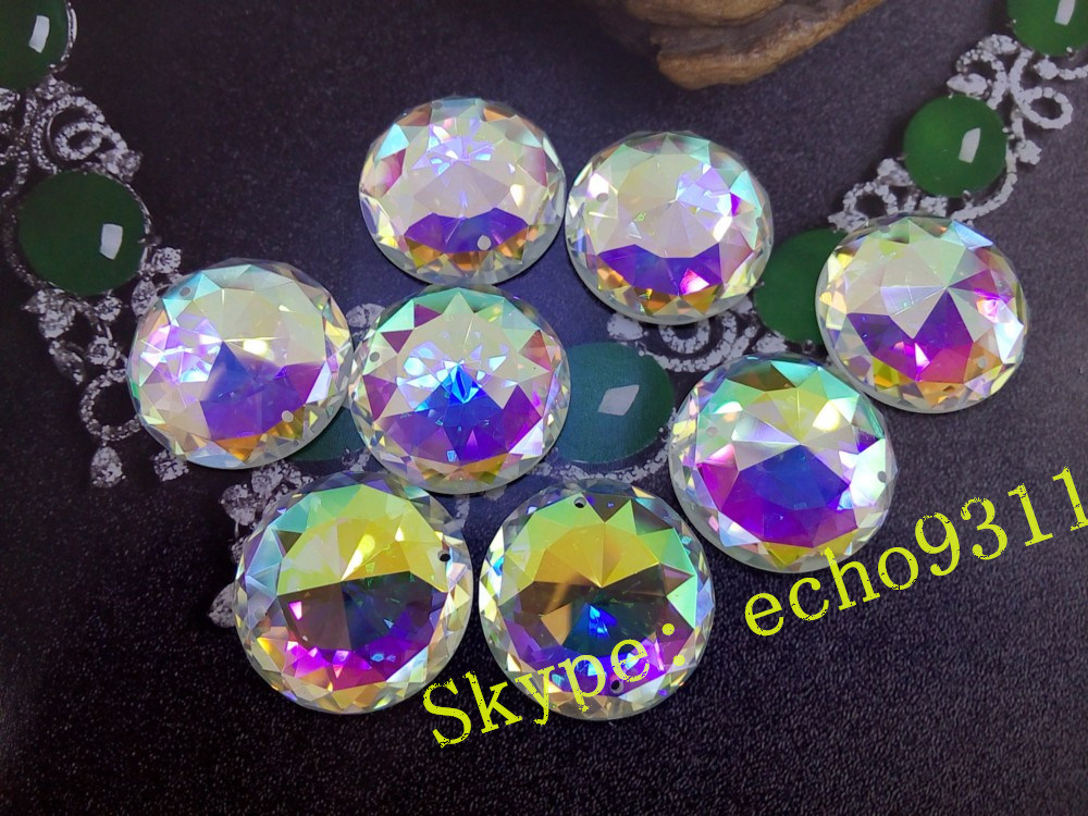25mm Round Crystal Sew on Stones for Jewelry Accessories