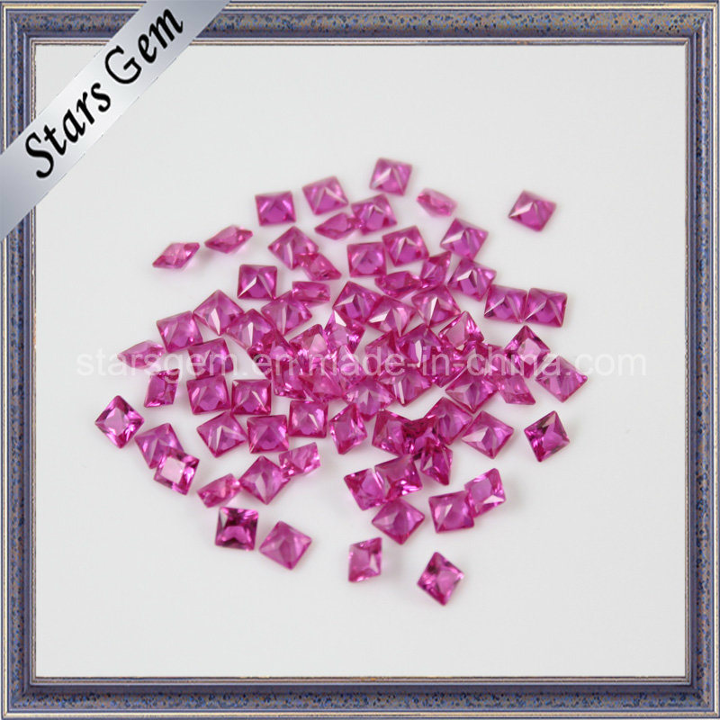 Jewelry Stone Synthetic Corundum Square Ruby
