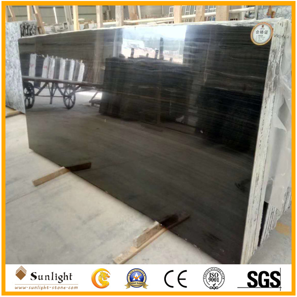 Chinese Imperial Black Marble, Wood Grain Marble, Black Wooden Grainy Marble