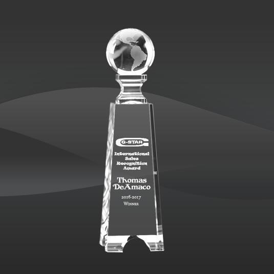 Crystal Globe Tower Award (T-CGG207, T-CGG209, T-CGG211)