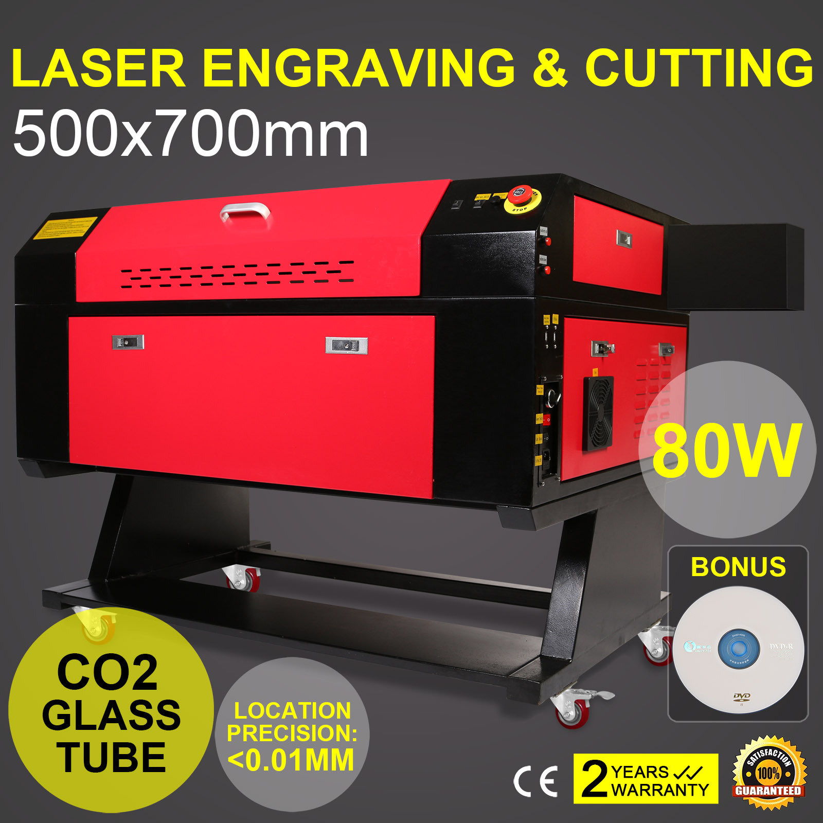 Vevor 80W CO2 Laser Cutting Machine 700*500mm 7050 Laser Engraver Machine