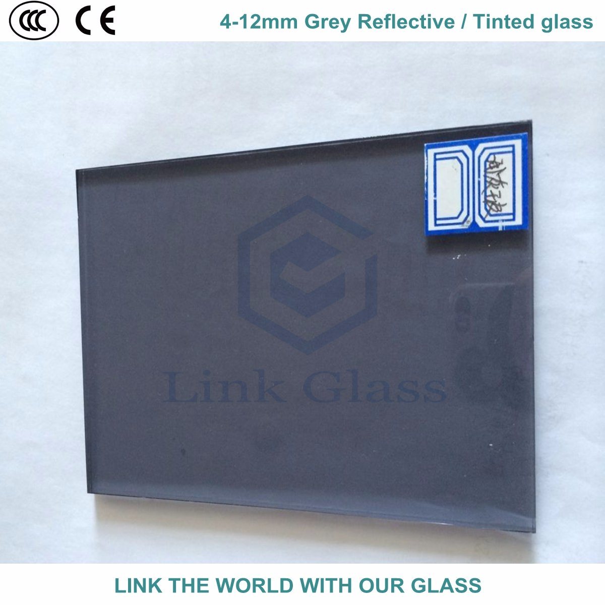 4mm Euro Grey & Dark Grey Reflective / Tinted Glass with Ce & ISO9001 for Glass Window