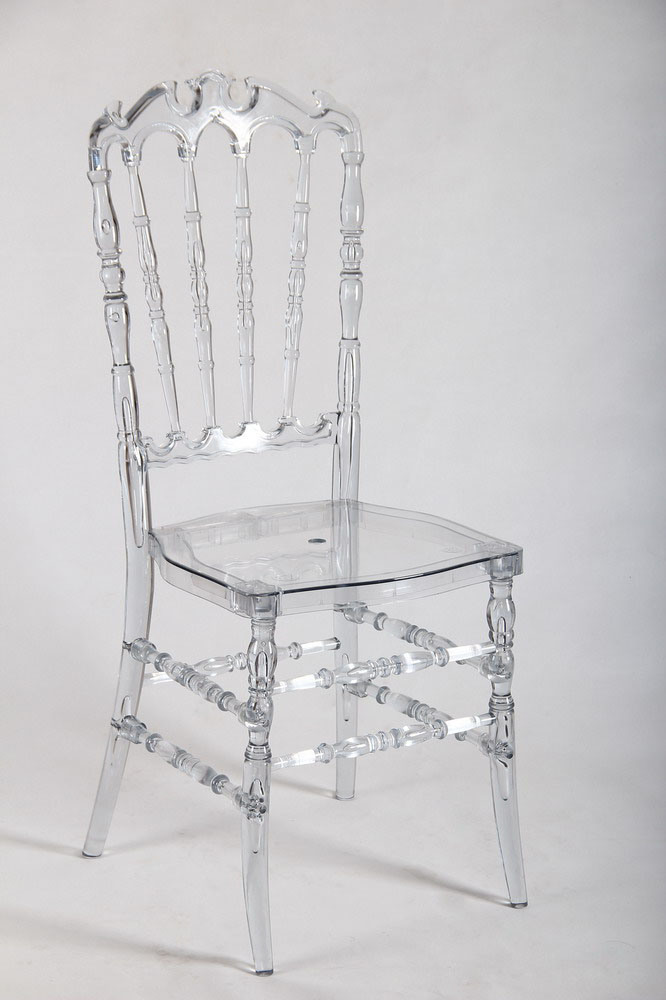 New Design Clear Crystal Resin Chiavari Royal Chair