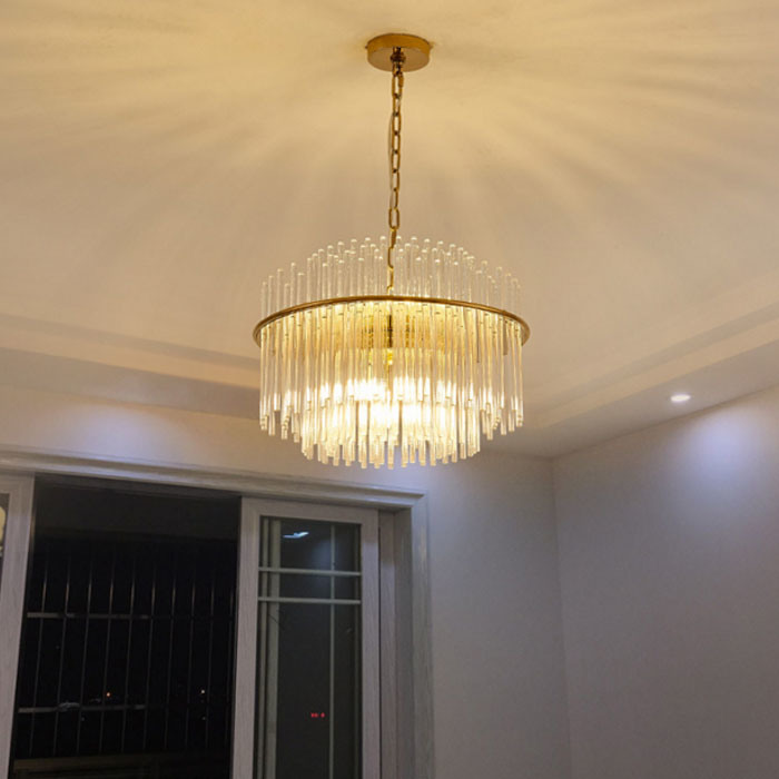 Very Popular Luxury Post Modern Home/Hotel Restaurant LED G9 Clear Crystal Pendant Light Chandelier