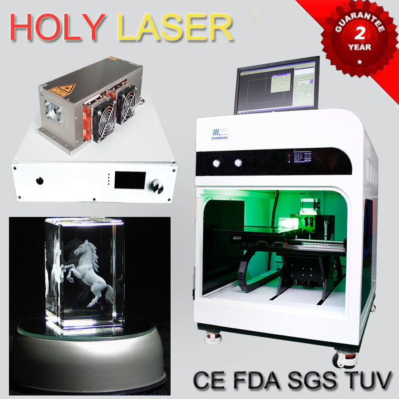 Yiwu Factory Hot Sale 3D Crystal Glass Laser Engraving Machine with Low Maintain