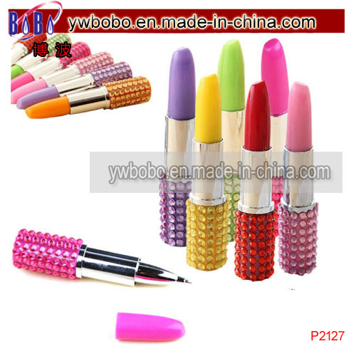 Lipstick Shape Crystal Rhinestone Ballpoint Pen Ballpen Pen Gifts (P2127)