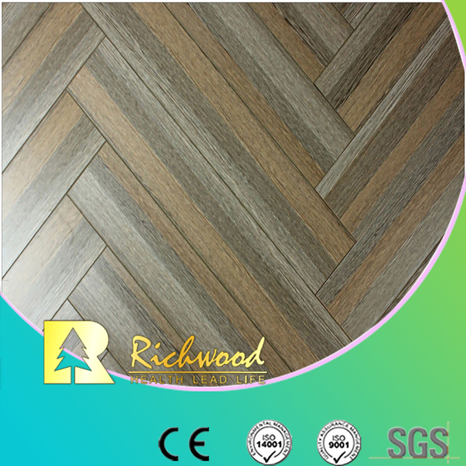 Household 8.3mm HDF Crystal Hickory Sound Absorbing Laminate Flooring