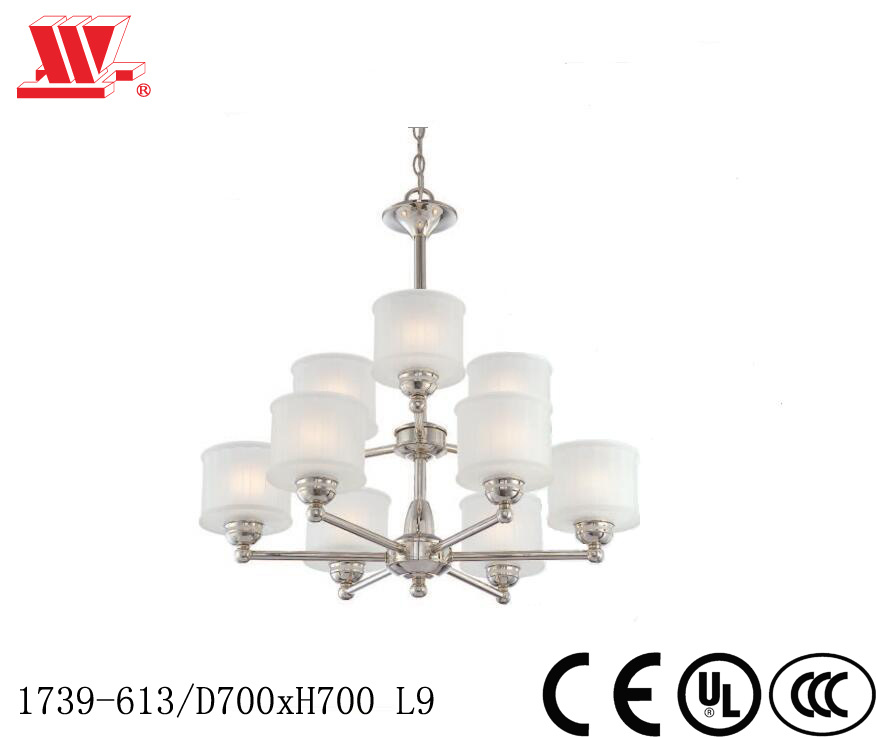 Luxury Chandelier with Glass Lampshades 1739-613