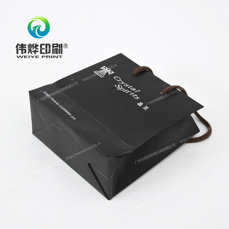 Black Crystal Jewelry Paper Printing Gift Bag (for Men)