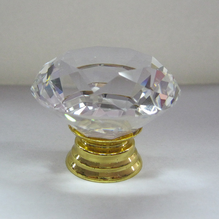 Hotel Special Crystal Diamond Brass Knobs for Furniture