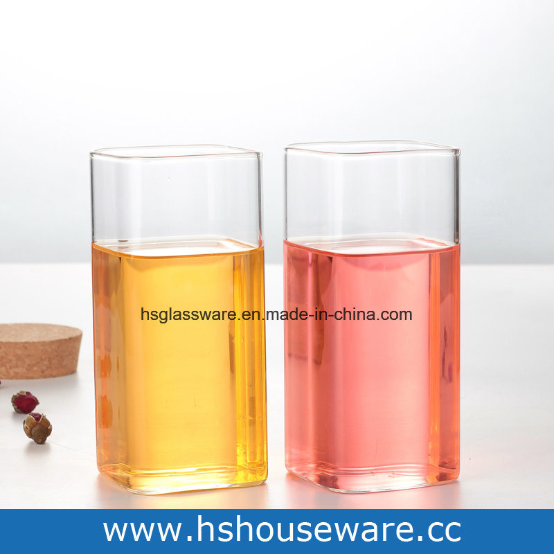 Square Shape High Quality Heat-Resistant Borosilicate Glass Tumbler