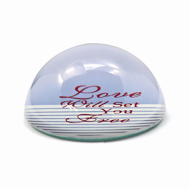 Clear Glass Souvenir Decoration Clear Dome Paperweight Pw-8358