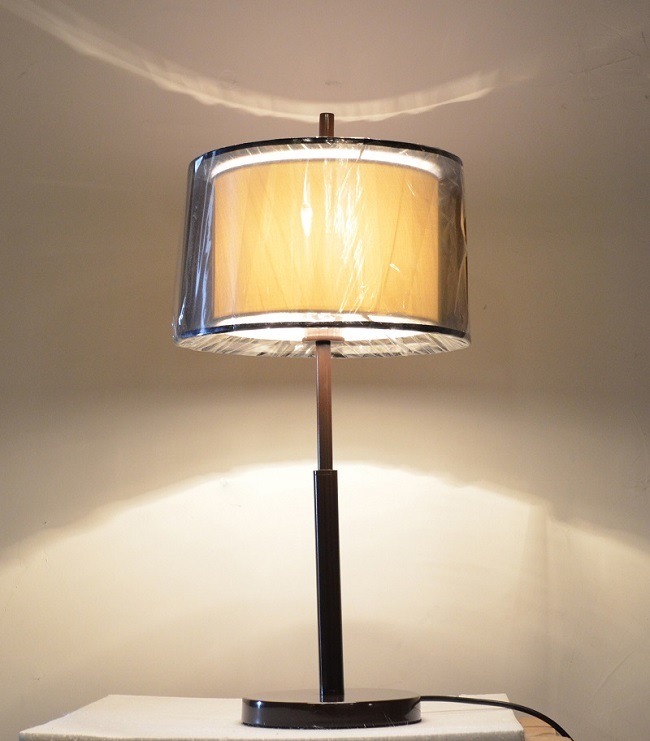 Phine Pd0031-01 Metal Desk Lamp with Fabric Shade