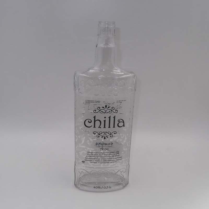 Wholesale 500ml Vodka Crystal Glass Bottle, Brandy Liquor Bottle