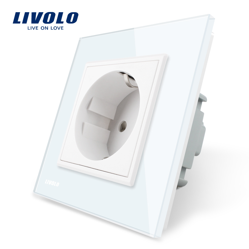 Livolo EU Standard Crystal Glass Panel 16A Wall Socket Vl-C7c1EU-11/12