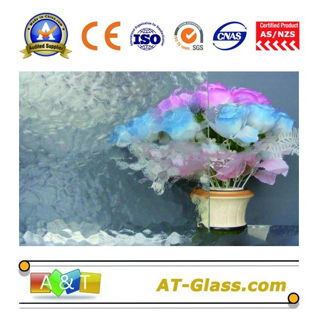 3-8mm Clear Aqualite Patterned Glass Used for Window, Furniture, etc