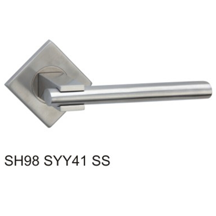 Stainless Steel Hollow Tube Lever Door Handle (SH98SYY41 SS)
