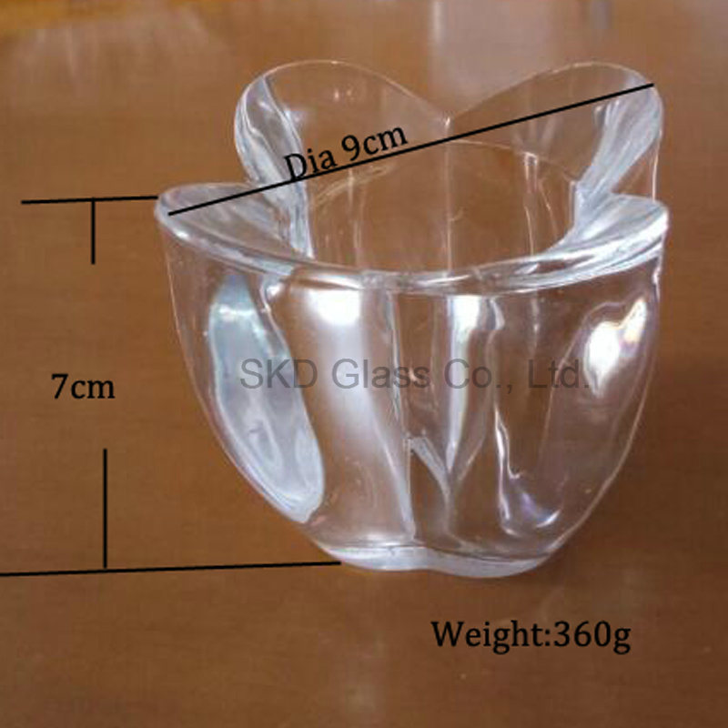 Ultra Clear Pressed Glass for Lighting H005, Holes Are Available for G9, E14, E27