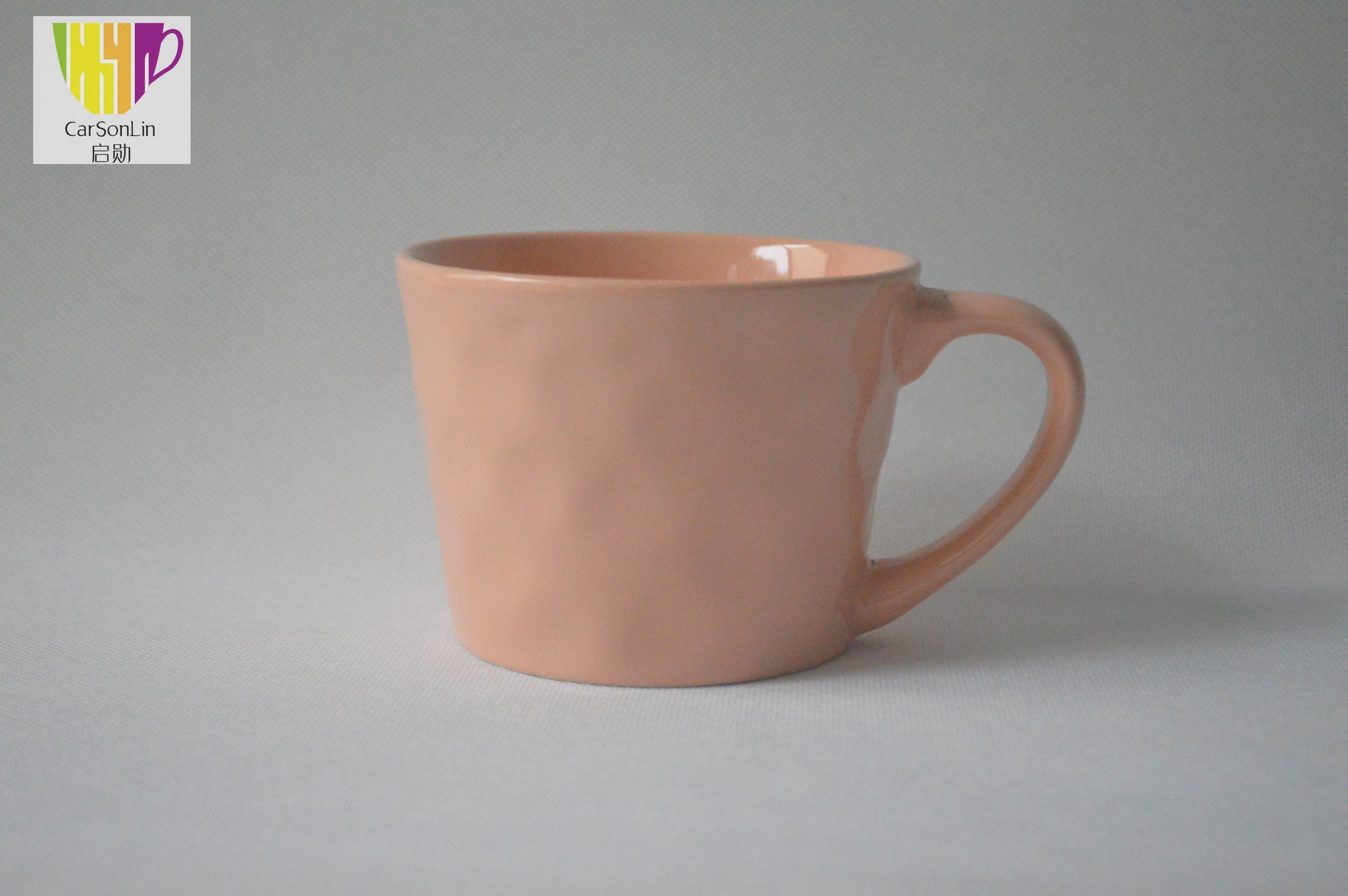 New Pink Color Ripple Glaze Ceramic Mug