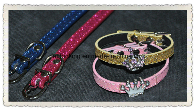 Custom Pet Collar with Crystal Charms, New Design Pet Products