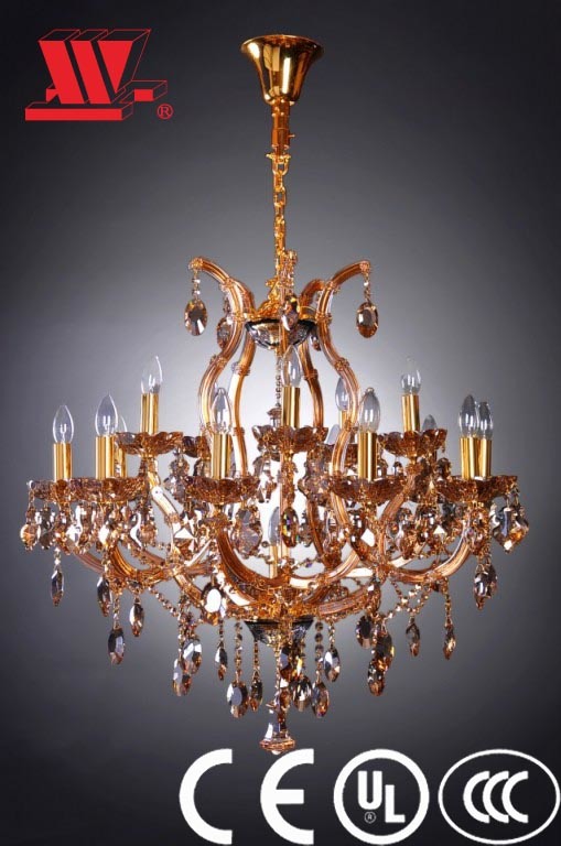 Crystal Chandelier with Glass Decoration