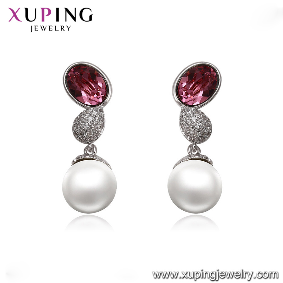 Xuping Fashionable Jewelry, Crystals From Swarovski Charms Stone Long Drop Earring Supplies