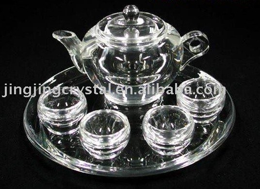 Crystal Tea Cup and Tea Pot Set (JD-CJ-002)