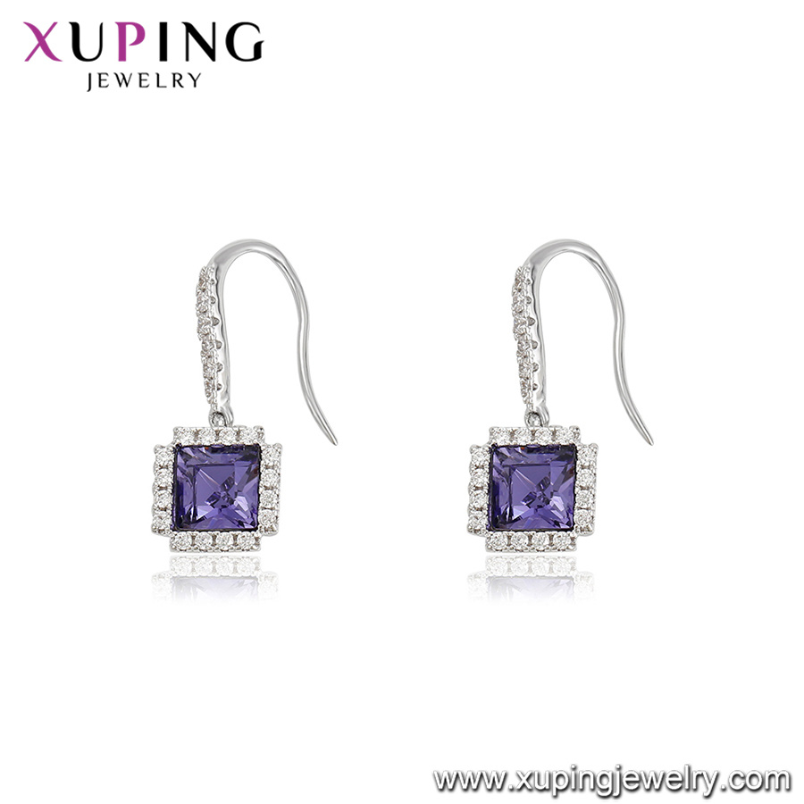 Xuping Fashion Crystals From Swarovski Charms Diamond Fashion crystal Hoop Earring