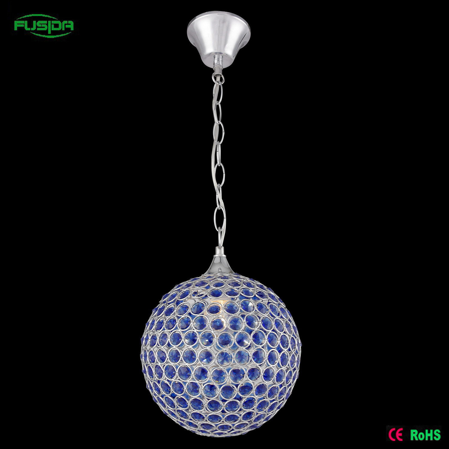 Crystal Lamp Round Ball Crystal Chandelier, Pendant Light